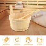 Wooden Sauna Bucket and Ladle Set - 4L Capacity