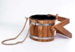 Wooden Sauna Bucket for Indoor and Outdoor Use