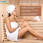 Ergonomic S-Shaped Sauna Backrest with Non-Slip Pads