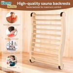 Ergonomic S-Shaped Sauna Backrest with Non-Slip Pads