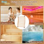 Ergonomic S-Shaped Sauna Backrest with Non-Slip Pads