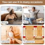 Infrared Sauna Kit with Backrest and Headrest