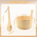Wooden Sauna Bucket and Ladle Set - 4L Capacity