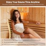 Natural Pine Sauna Backrest with Non-Slip Pads