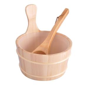 4L Cedar Sauna Bucket with Ladle and Ergonomic Handle