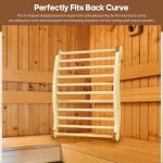 Natural Pine Sauna Backrest with Non-Slip Pads