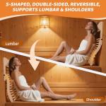 Adjustable 2-in-1 Sauna Backrest & Headrest