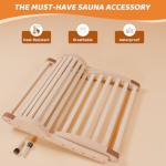 Adjustable 2-in-1 Sauna Backrest & Headrest
