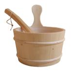 4L Cedar Sauna Bucket with Ladle and Ergonomic Handle