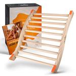 Natural Wood Sauna Bucket with Trowel and Thermometer