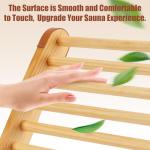 Comfortable Wooden Sauna Backrest with Slip-Resistant Design