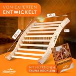 Natural Wood Sauna Bucket with Trowel and Thermometer