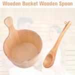 Wooden Sauna Bucket and Ladle Set, 4L