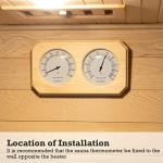 Amocane 2-in-1 Sauna Thermometer and Hygrometer