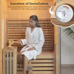 Amocane 2-in-1 Sauna Thermometer and Hygrometer