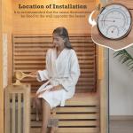 Amocane 2-in-1 Sauna Thermometer and Hygrometer
