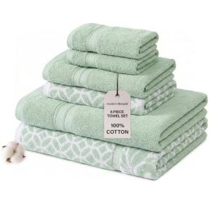 Trefoil Filigree 6-Piece Cotton Towel Set