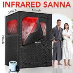 WQVOX Portable Double Infrared Steam Sauna Set