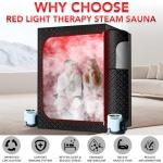 WQVOX Portable Double Infrared Steam Sauna Set