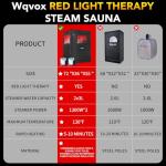 WQVOX Portable Double Infrared Steam Sauna Set