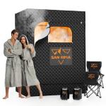 Portable 2-Person Home Steam Sauna with Remote