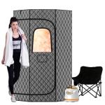 RESTISLAND Upgraded Home Steam Sauna Box with Chair