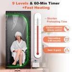 Portable Indoor Square Steam Sauna Tent with Chair