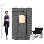 RESTISLAND Upgraded Home Steam Sauna Box with Chair