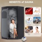 Portable Steam Sauna with Chair and Remote Control