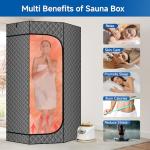 RESTISLAND Upgraded Home Steam Sauna Box with Chair
