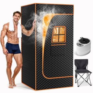Compact Home Steam Sauna for One with Steamer