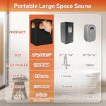 Extra Large Portable Home Sauna for 2 People