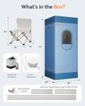 Upgraded Portable Sauna with 1200W Steamer and Chair