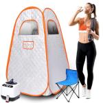 MQUPIN Portable Home Steam Sauna with Chair