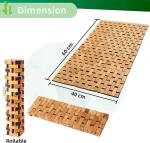 Foldable Bamboo Bath Mat for Spa and Sauna
