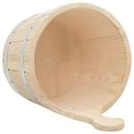 Wooden Sauna Bucket and Ladle Set in Pine