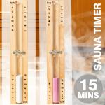 Wooden Sauna Hourglass Timer - 15 Minutes, Wall-Mounted