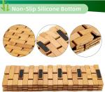 Foldable Bamboo Bath Mat for Spa and Sauna