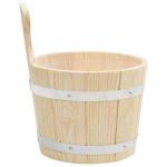 Wooden Sauna Bucket and Ladle Set in Pine