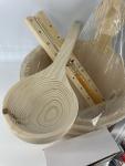 Classic Wooden Sauna Bucket and Ladle Set