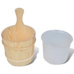 Wooden Sauna Accessory Set with Bucket, Spoon, Timer