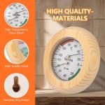 Wooden Sauna Thermo-Hygrometer, 2-in-1 Tool