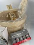 Classic Wooden Sauna Bucket and Ladle Set