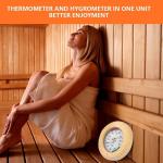 Wooden Sauna Thermo-Hygrometer, 2-in-1 Tool