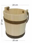 5L Wooden Bucket with Handle for Sauna
