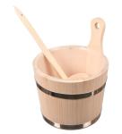 5L Wooden Sauna Bucket with 35cm Ladle