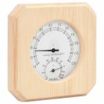 Wooden Pine Sauna Hygrothermograph and Sand Timer Set