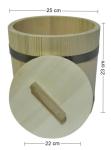 5L Wooden Barrel Bucket with Lid for Sauna