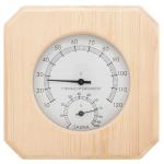 Wooden Pine Sauna Hygrothermograph and Sand Timer Set