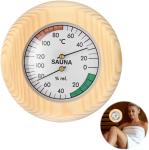 Wooden Sauna Thermometer and Hygrometer 2-in-1
